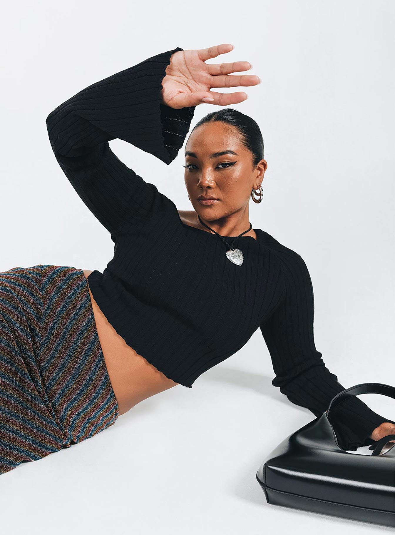 Santorini Knit Top Black - Image 6