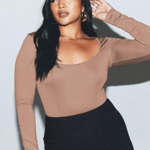 Shuler Long Sleeve Bodysuit Pink