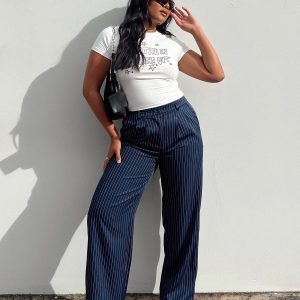 Archer Pants Pinstripe Navy