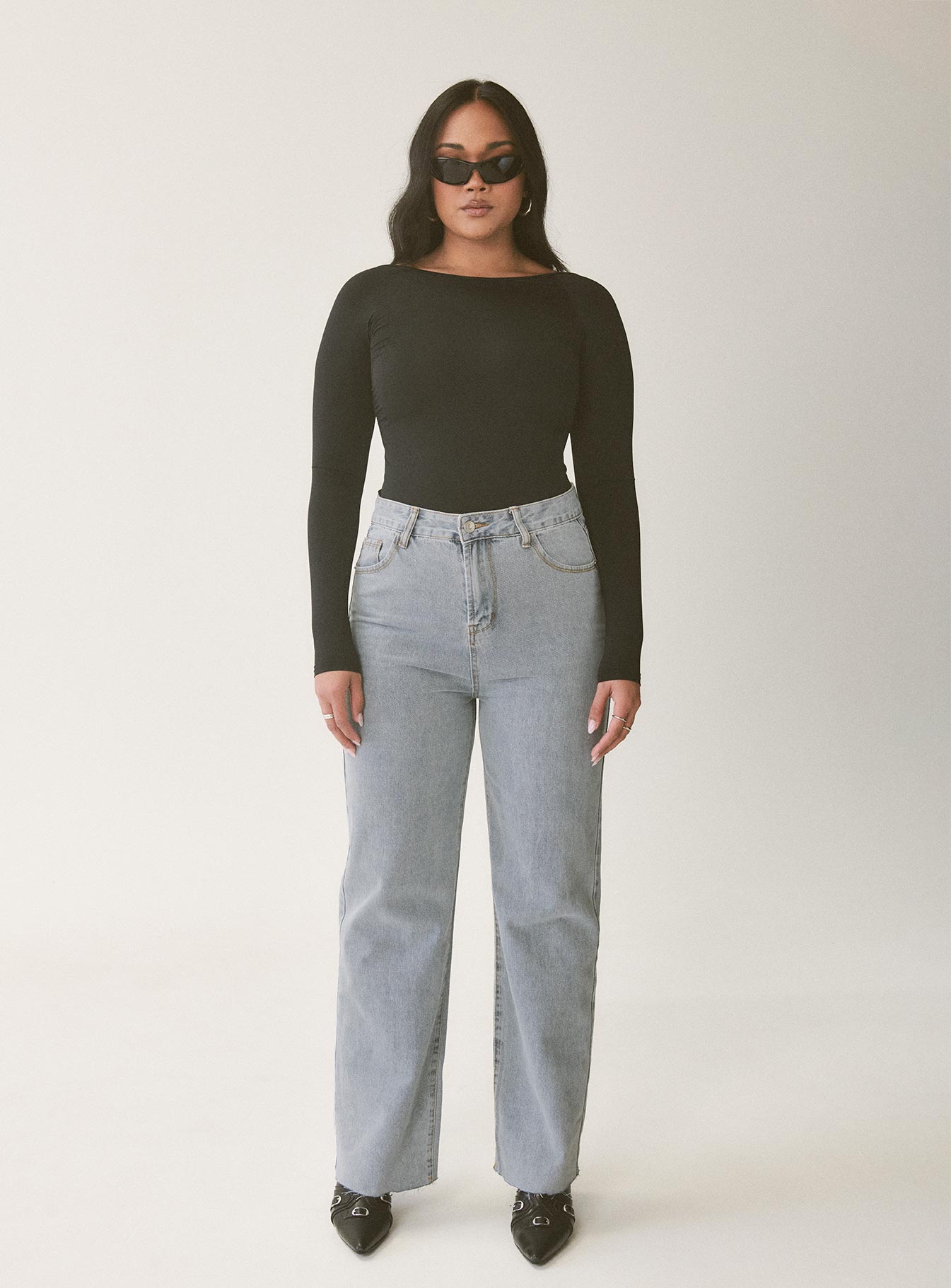 Kalinda High Rise Straight Leg Jeans Blue - Image 3