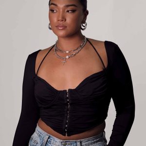 Galyn Long Sleeve Top Black