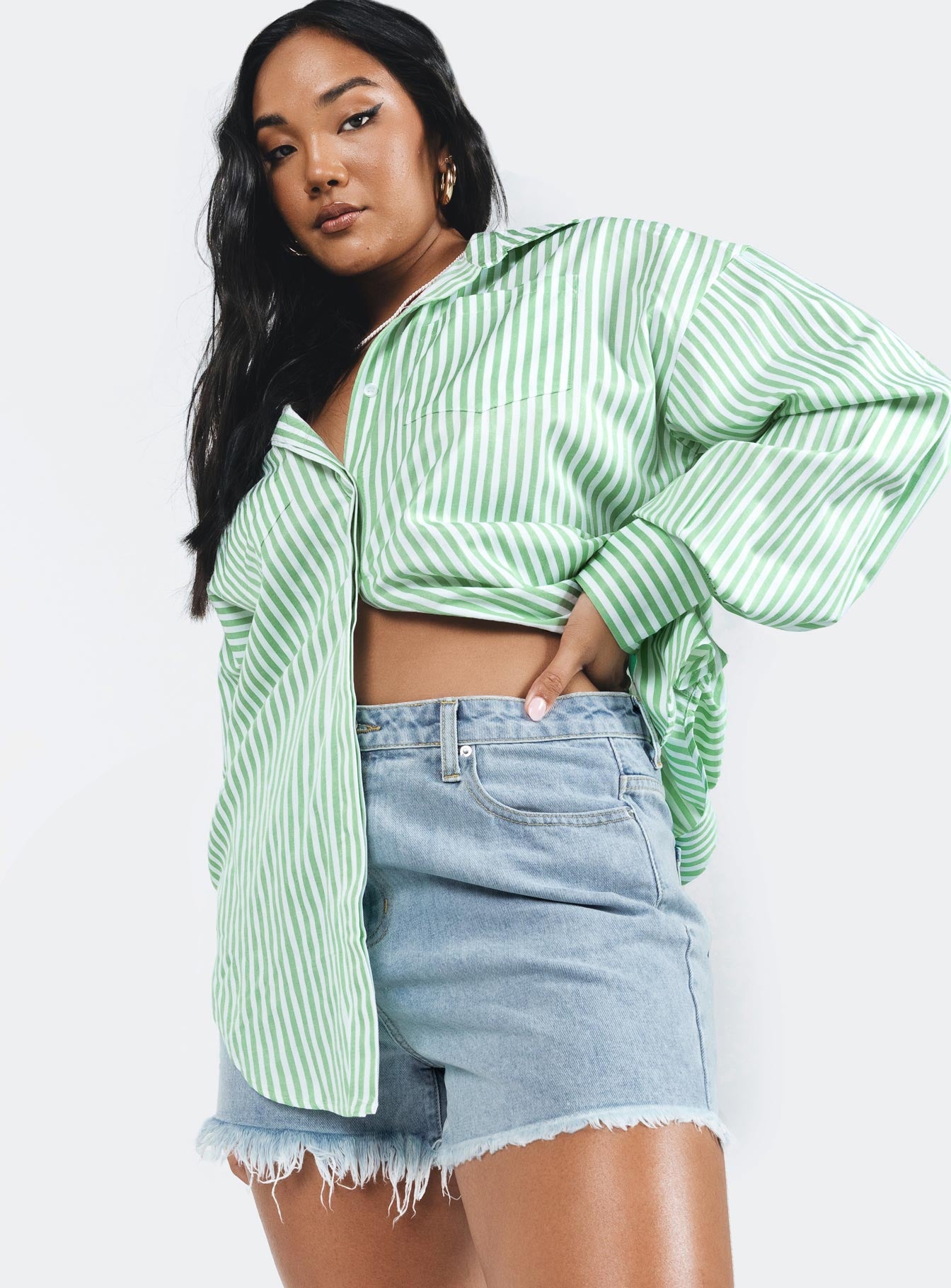 Swindon Shirt Green Stripe