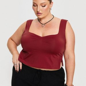 Rehna Top Burgundy Curve