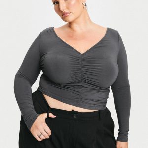 Moylan Long Sleeve Top Grey Curve