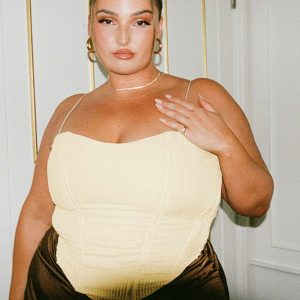 Daintree Plisse Corset Beige Curve