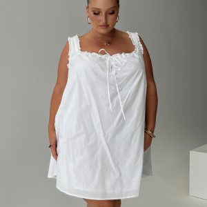 Swing Mini Dress White Curve
