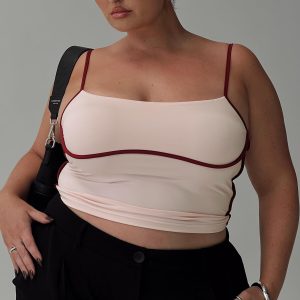 Maidenwell Contrast Top Pink Curve