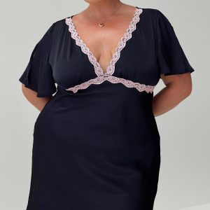 Jaron Mini Dress Navy Curve