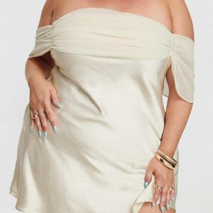 Adoration Mini Dress Cream Curve