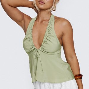 Gadot Halter Top Green