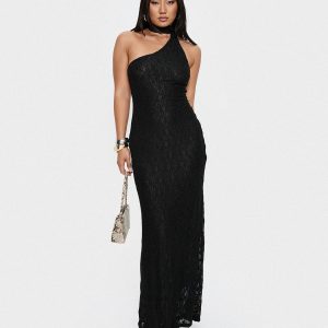 Lux Lace Maxi Dress Noir