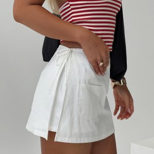 Gigi Wrap Skort White Petite
