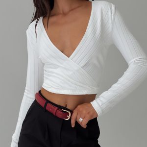Cushien Long Sleeve Top White