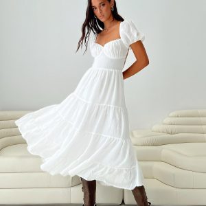 Danny Midi Dress White