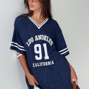 Michail Jersey Dress Navy