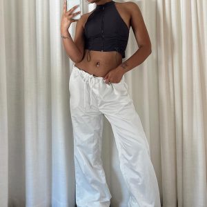 Harran Parachute Pants White
