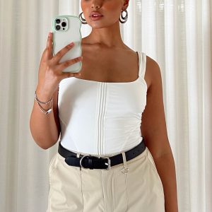 Samuel Corset Bodysuit White