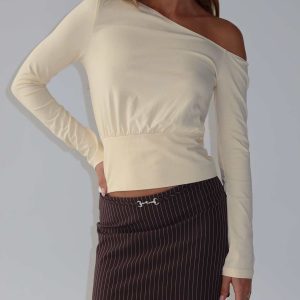 Kaylynne Cinched Long Sleeve Top Yellow