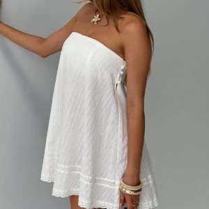 Gypsea Strapless Swing Mini Dress White