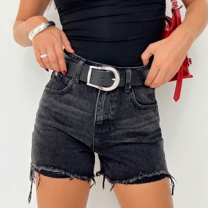 Laurena Denim Shorts Black