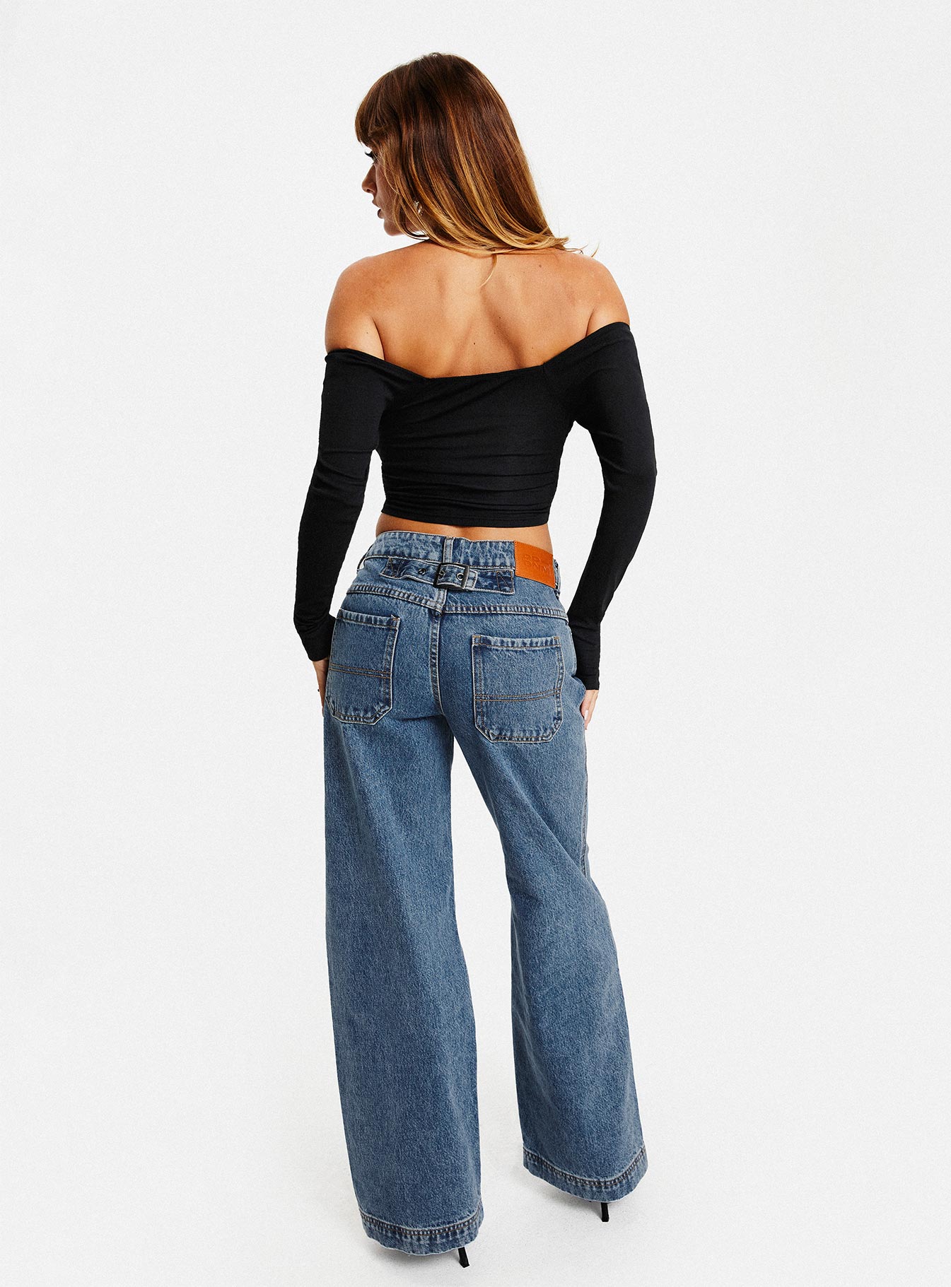 Jankins Low Rise Straight Leg Jeans Mid Wash - Image 3