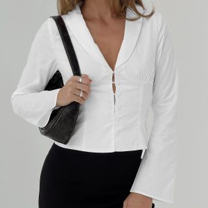 Work Of Art Long Sleeve Top White