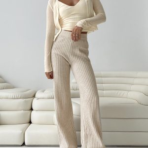 Montana Knit Pants Cream