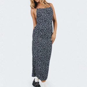 Arkana Maxi Dress Black Floral