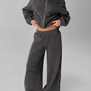 Siberia Fleece Track Pant Charcoal