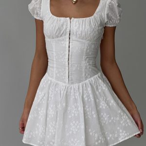 Lethia Corset Mini Dress White