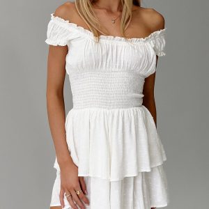 The Love Galore Romper White Lower Impact