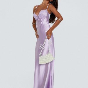 Fadyen Bias Cut Maxi Dress Lilac