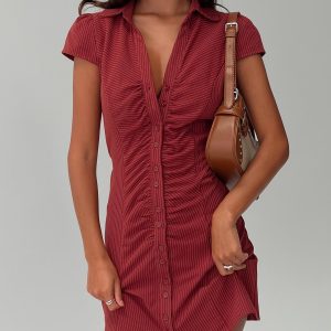 Arianwyn Mini Dress Burgundy