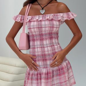 Ultralove Strapless Mini Dress Pink Multi