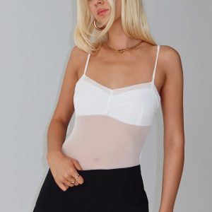 In The Club Bodysuit White