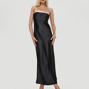 Phillipa Strapless Maxi Dress Black