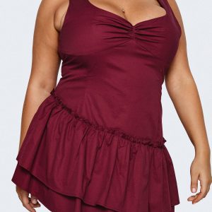 Shantelle Romper Burgundy Curve