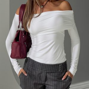 Sedonia Gathered Wrap Top White