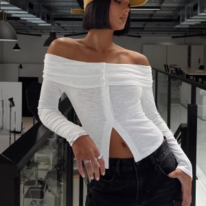 Victorea Off Shoulder Top White