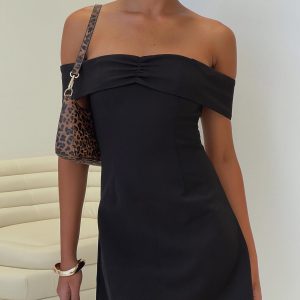 Lanes Off The Shoulder Mini Dress Black Tall