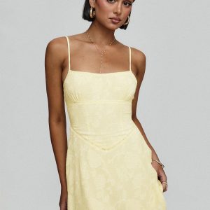South Of France Mini Dress Yellow