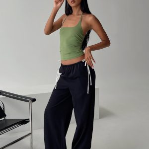 Sweet As Sugar Bow Pants Black / White