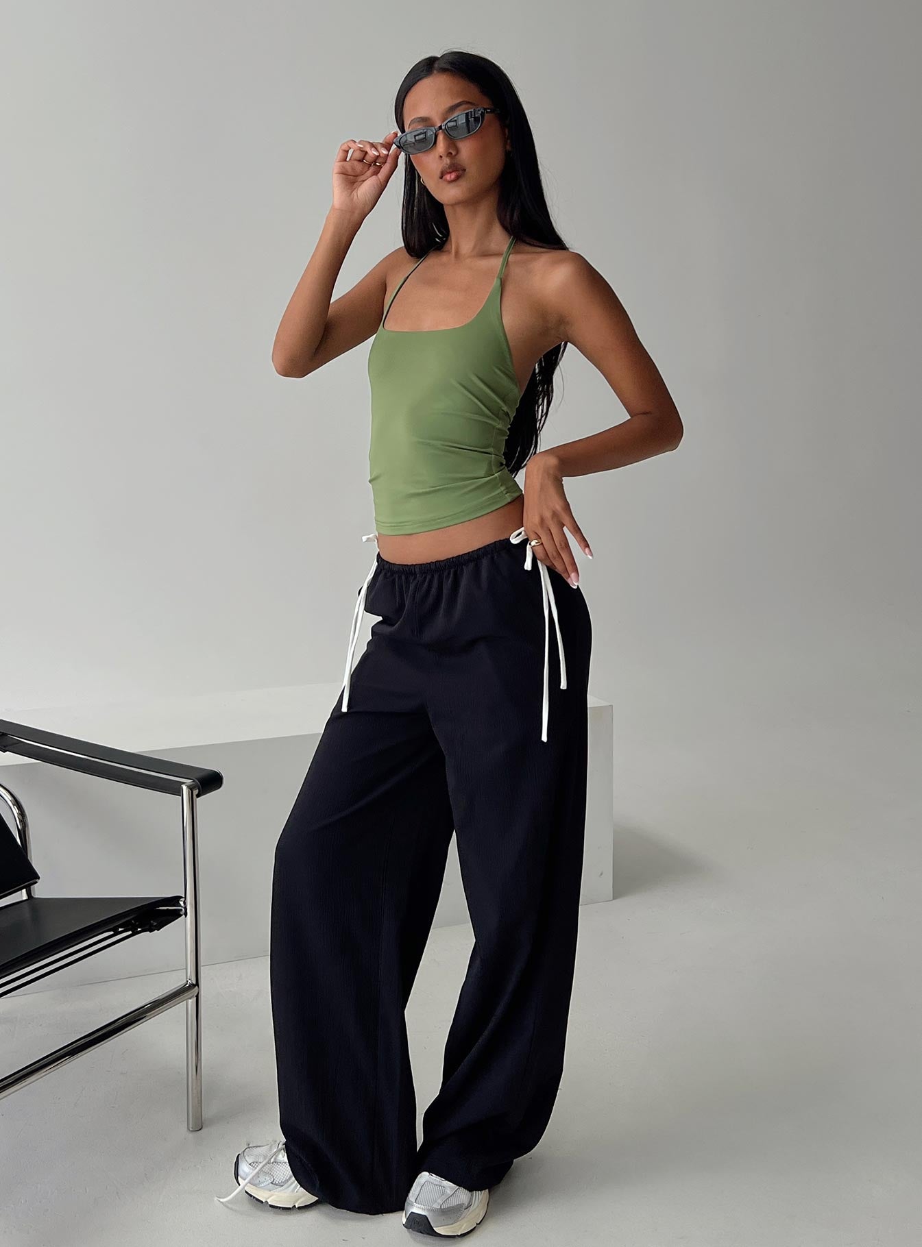 Sweet As Sugar Bow Pants Black / White