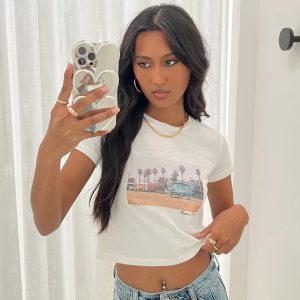 Last Palms Baby Tee White