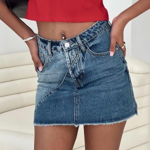 Jellicoe Spliced Denim Skirt Multi Wash Lower Impact