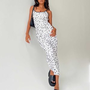 Knox Maxi Dress White / Black Floral