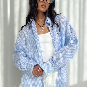 Lindford Shirt Textured Blue