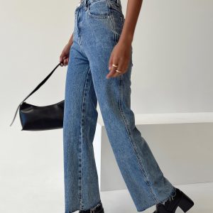 Arlington High Rise Straight Leg Jeans Mid Wash
