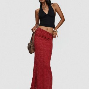 Silene Maxi Skirt Red