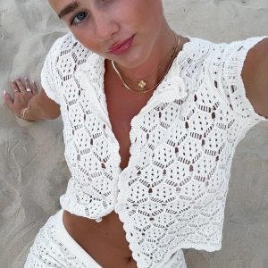 Sun Still Shines Crochet Set White Tall